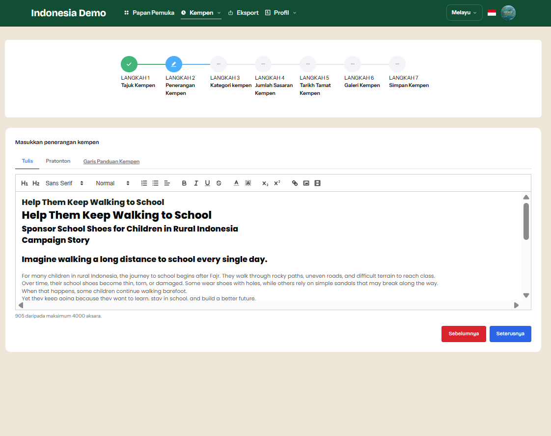 GivingFridays campaign management